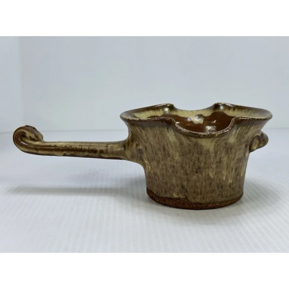Terry‎ Silverman Flameware Pottery  Spouted Butter Warmer Fitzwilliam NH